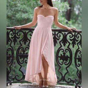 ZIMMERMANN Silk Strapless Bustier Gown Dress cocktail wedding 2 XS S pale pink